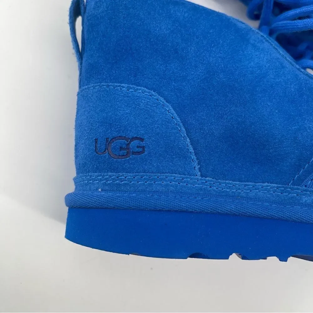 UGG Kids Neumel II Chukka Boots Size 6 Royal Blue Suede Lace-Up 1017320K